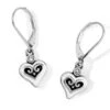 Alcazar Blanc Heart Leverback Earrings