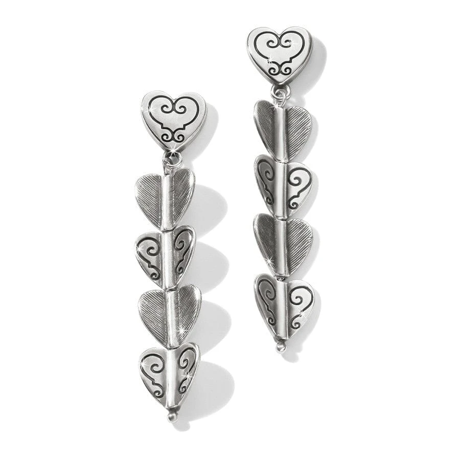 Cascading Hearts Drop Post Earrings - Image 2