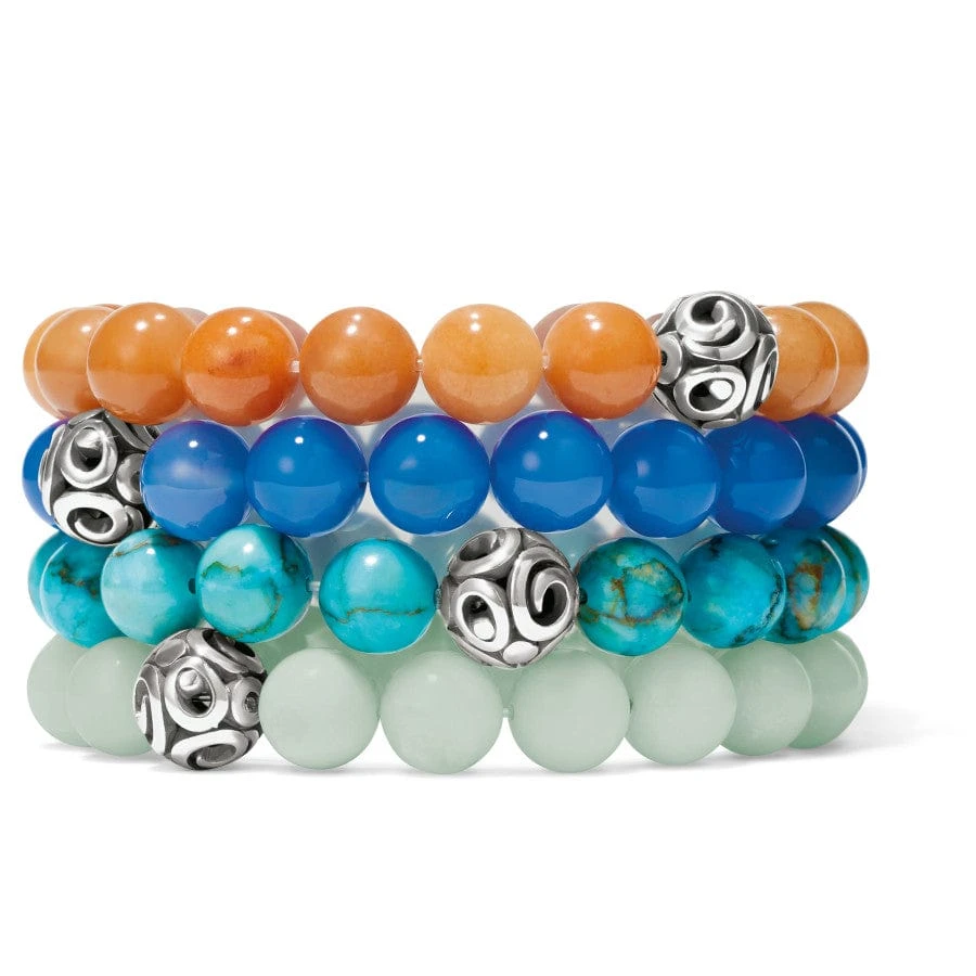 Contempo Chroma Blue Agate Stretch Bracelet - Image 2