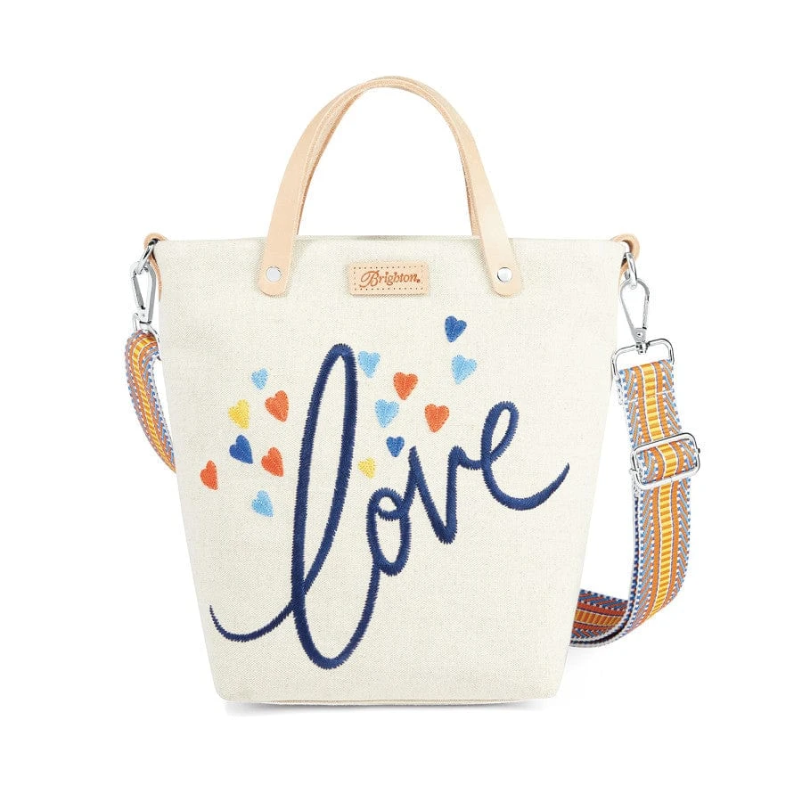 Heartful Embroidered Medium Messenger Bag