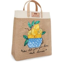 Main Squeeze Burlap Tote