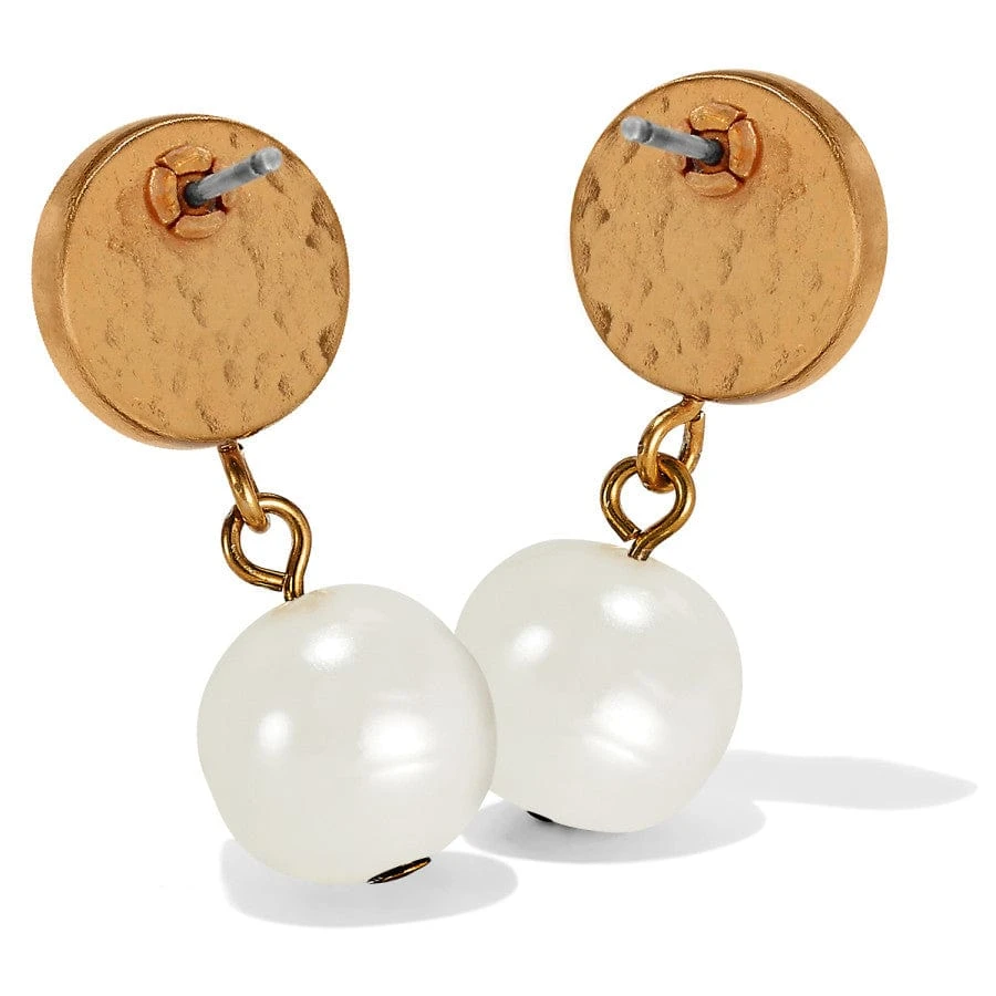 Mediterranean Pearl Post Drop Earrings - Image 2