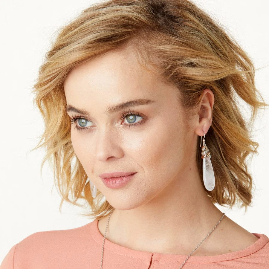 Neptune's Rings Pyramid Crystal French Wire Earrings - Image 3