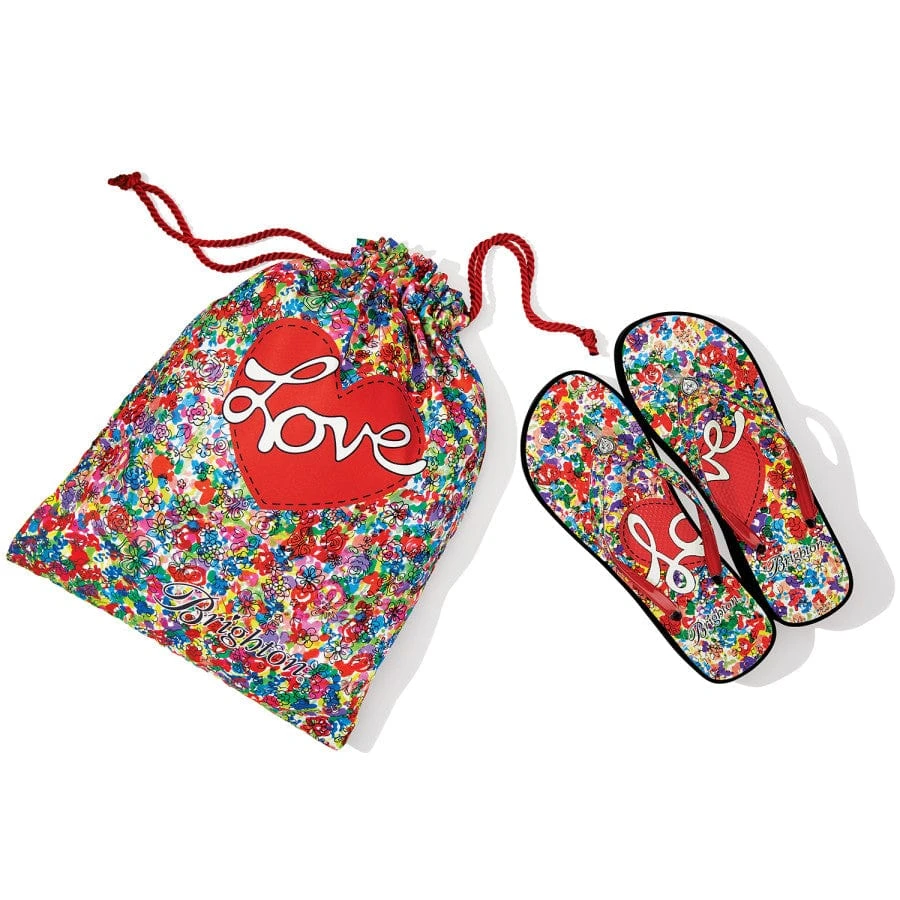 Posies Wedge Flip Flops - Image 3