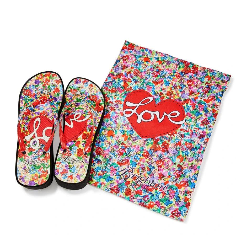 Posies Wedge Flip Flops - Image 4