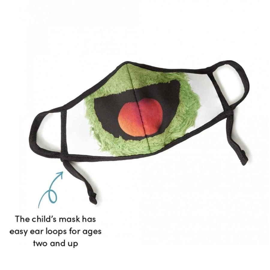 Sesame Street Oscar The Grouch Child Face Mask - Image 2