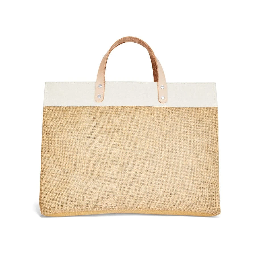 The Picnic East West Burlap Tote - Image 4